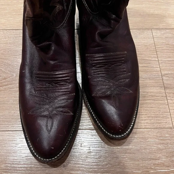 Justin 1564 Men's Classic Western Boot with Dark Brown Marbled Deerlite Cowhide - Picture 5 of 8